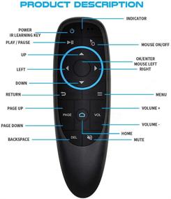 img 3 attached to Улучшите свой опыт развлечений с помощью Bluetooth-мыши Strqua G10BTS Air Fly: 6-осьминутная гироскопическая мышь с функцией изучения ИК-сигналов для Android TV Box, IPTV, ПК и планшета.