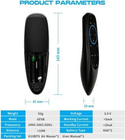 img 2 attached to Улучшите свой опыт развлечений с помощью Bluetooth-мыши Strqua G10BTS Air Fly: 6-осьминутная гироскопическая мышь с функцией изучения ИК-сигналов для Android TV Box, IPTV, ПК и планшета.