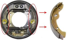 img 1 attached to 🏌️ LEAPGOMAX EZGO Golf Cart Brake Shoes 27943G01 70795G01 for E-Z-GO Medalist 1997 Up, EZGO TXT 1996+, Workhorse 96+, Yamaha G14-G22 94-06 Replacement Parts