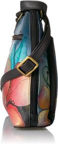 img 2 attached to 👜 Anuschka Anna Handpainted Leather Zip Around Crossbody Organizer for Women