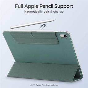 img 1 attached to 🌲 ESR Magnetic Case for iPad Air 4th Gen 10.9" & iPad Pro 11" 2018 [Convenient Magnetic Attachment] [Trifold Smart Case] [Auto Sleep/Wake Cover] Forest Green - Rebound Series