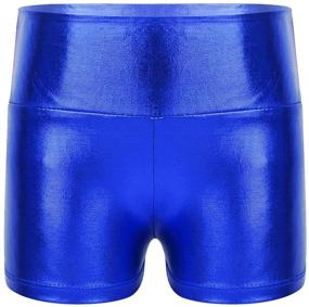 img 4 attached to Zdhoor Metallic Workout Boy Cut Bottoms Girls' Clothing and Active