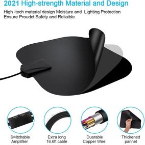 img 3 attached to 📺 250+ Miles Range Amplified HD Indoor Digital TV Antenna - Supports 4K, 1080p, Fire Stick, and All Televisions - Smart HDTV Antenna for Local Channels, VHF UHF - Includes 17ft Coax Cable