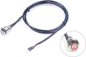 img 4 attached to 💻 KNACRO 16mm Chassis Switch Metal Button Switch with 100CM 3.3FT Extension Cable - Red Ring LED - Ideal for DIY Computer Switch and Restart Button (Ring, Red)