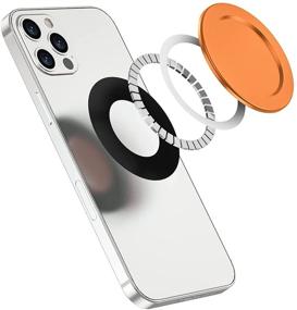 img 3 attached to Магнитное основание metisinno для iPhone 13 12 MagSafe - оранжевое: идеально подходит для PopSocket складной ручки и стойки | Съемное и совместимо с беспроводной зарядкой.