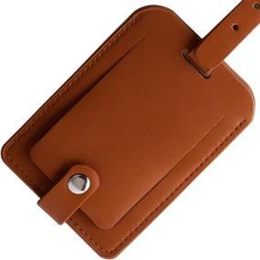 img 3 attached to Enhance Your Travels with High-Quality Leather Luggage Labels, Tags & Handle Wraps