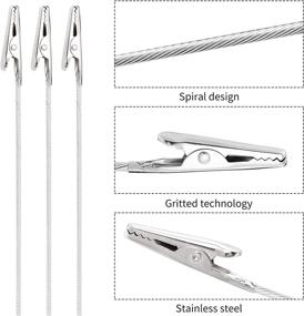 img 2 attached to 📎 N//A ITYII Набор из 80 металлических зажимов-крокодилов: универсальные длиннохвостые железные зажимы для самостоятельного создания держателей для карточек, фото и заметок - 6 дюймов (150 мм) длина.