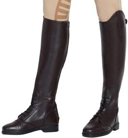 img 4 attached to 👢 TuffRider Women's Starter Back Zip Field Boots in Synthetic Leather, Mocha, Size 8 Wide