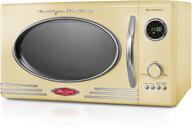 🍞 nostalgia rmo4ylw retro large 0.9 cu ft, 800-watt countertop microwave oven - enjoy 12 pre-programmed cooking options, digital clock, easy clean interior, in vibrant yellow логотип