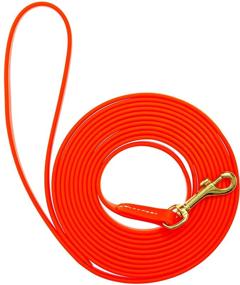 img 2 attached to 🐍 Waterproof Viper Biothane K9 Working Dog Leash - Tracking and Training Schutzhund, Odor-Proof Long Line with Solid Brass Snap for Medium and Large Puppy Dogs