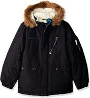 stay warm and cozy with big chill boys' sherpa lined expedition jacket logo