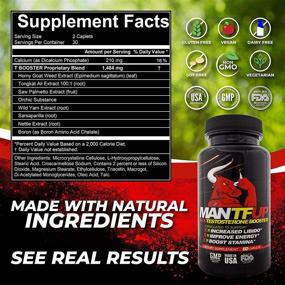 img 3 attached to 💪 Dynamism Labs MANTFUP Testosterone Booster for Men - Natural Enhancement to Amplify Sexual Health, Libido, Stamina & Energy - Vegan Formula with Horny Goat Weed - Made in the USA (1 Month Supply, 60 Caplets)