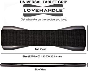 img 3 attached to 📱 LoveHandle Tablet Grip/XL Grip - Черный ремешок с упругой сеткой Honey Comb Finger Grip для большинства планшетов и больших смартфонов (набор из 2шт)