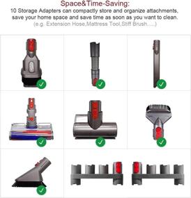 img 2 attached to 🧹 Streamline and Organize Your Dyson Vacuum Cleaner Accessories with Ashineme Docking Station Accessory Holder Attachments Organizer