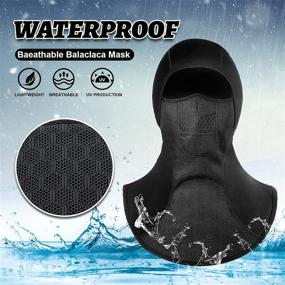 img 1 attached to ❄️ -10°F to 50°F Windproof & Warm Fleece Balaclava: Water-Resistant Thermal Ski Mask (Unisex)