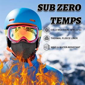 img 2 attached to ❄️ -10°F to 50°F Windproof & Warm Fleece Balaclava: Water-Resistant Thermal Ski Mask (Unisex)