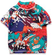👕 upf 50+ rashguard swim shirt for boys, ages 2-8 - childlike me logo
