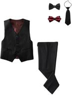 piece formal black pants bowtie boys' clothing for suits & sport coats logo
