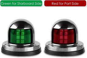 img 3 attached to ⛵ Acelane One Pair LED Navigation Lights - Red and Green Marine Sailing Signal Lights in Stainless Steel - 12V Bow Side Port Starboard - Ideal for Boating, Fishing, Yachts, Pontoons, and Chandlery Boat