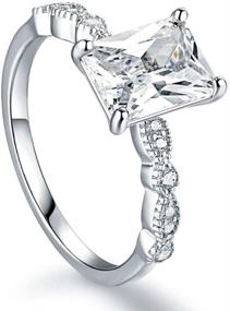 img 4 attached to Sterling Marquise Milgrain Accented Solitaire