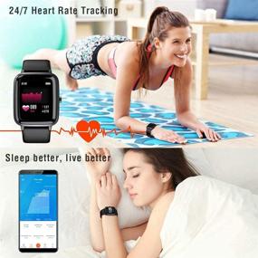 img 3 attached to 🌟 Blackview Smartwatch for Android and iOS Phones - All-Day Activity Tracker with Heart Rate Sleep Monitor, 1.3" Full Touch Screen, 5ATM Waterproof Pedometer - Smartwatch for Men and Women