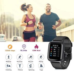 img 2 attached to 🌟 Blackview Smartwatch for Android and iOS Phones - All-Day Activity Tracker with Heart Rate Sleep Monitor, 1.3" Full Touch Screen, 5ATM Waterproof Pedometer - Smartwatch for Men and Women