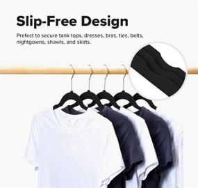 img 1 attached to 👔 60-Pack HOUSE DAY Black Velvet Hangers - Non-Slip Space-Saving Felt Hangers for Clothes - Heavy-Duty Adult Coat & Suit Hangers