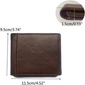 img 3 attached to 🐄 Cowhide Leather Vertical Multi Card Cardholder Wallet – Men's Accessories for Card Cases & Money Organizers