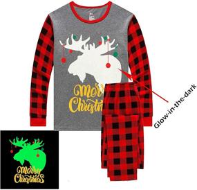 img 3 attached to 🎄 Christmas Family Pajamas - Cotton Holiday Sleepwear for Matching PJs