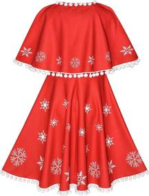 img 3 attached to Sunny Fashion Girls Dress - Festive Red Cape Cloak for Christmas Year Holiday Party - Sizes 4-14