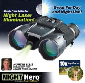 img 2 attached to 🔭 Atomic Beam Night Hero Binoculars by BulbHead: Official As Seen On TV, Reveal Objects 150-Yards Away with Full Range Adjustments, 10x Magnification, Water-Resistant