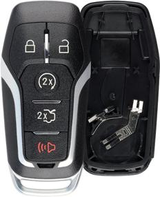 img 2 attached to Protective Keyless Entry Remote Smart Key Fob Shell Case for Ford Fusion Mustang Explorer