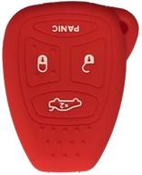 2006 2007 mitsubishi silicone rubber keyless entry remote key fob case skin cover protector in red logo