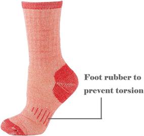 img 1 attached to 🧦 Ultimate Comfort and Performance: 70% Merino Wool Women Crew Socks for Hiking and Outdoor Activities - Thermal, Thickening Cushion, and Athletic