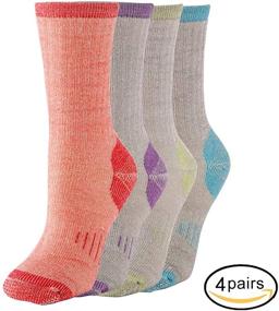 img 3 attached to 🧦 Ultimate Comfort and Performance: 70% Merino Wool Women Crew Socks for Hiking and Outdoor Activities - Thermal, Thickening Cushion, and Athletic