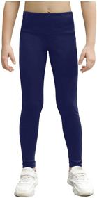 img 4 attached to Stelle Legging: Trendy Athletic Workout Running Attire for Active Girls