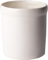 🏺 american mug pottery ceramic utensil crock: a stylish and functional utensil holder made in usa - white логотип