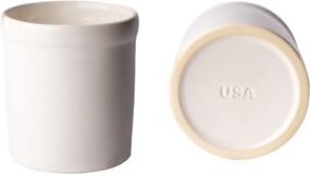 img 3 attached to 🏺 American Mug Pottery Ceramic Utensil Crock: A Stylish and Functional Utensil Holder Made in USA - White