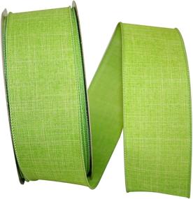 img 1 attached to 🎀 Reliant Ribbon Everyday Linen Wired Edge Ribbon: 2-1/2 Inch X 50 Yards of Lime Green Elegance