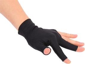 img 1 attached to 2-Pack Snooker Shooter Cue Pool Gloves with Left Hand Open, Billiards Glove – 3-Finger Spandex Glove