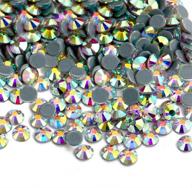 dowarm hotfix crystal ab rhinestones - 1440 pieces, flatback glass crystal rhinestone ab stones for crafts, clothes, and decoration (ss10) logo