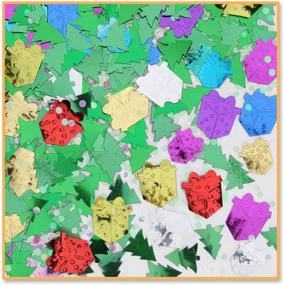 img 1 attached to Beistle Christmas Tree and Gift Boxes Plastic Confetti Cutout - 1 Pack