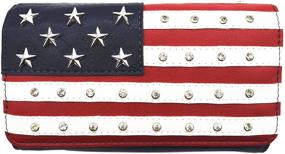 img 3 attached to 👜 Women's Handbags & Wallets with American Stripes Shoulder Blocking Wristlet