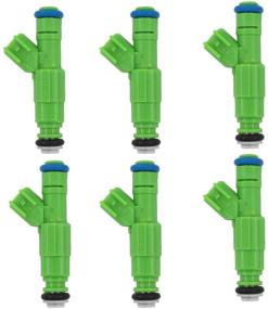 img 2 attached to Set of 6 Fuel Injectors Compatible with Dodge Caravan & Chrysler Town & Country 3.3 V6 | Part# 0280156007 812-12141 04861454AA