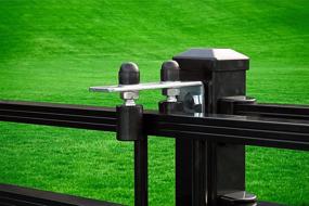 img 1 attached to 🚪 Gate Guide Adjustable: Smooth Black Nylon Double Roller & Zinc Plated 90° L Wall Mount Bracket for Sliding Gates and Rolling Doors — The Ultimate Solution