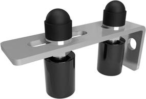 img 4 attached to 🚪 Gate Guide Adjustable: Smooth Black Nylon Double Roller & Zinc Plated 90° L Wall Mount Bracket for Sliding Gates and Rolling Doors — The Ultimate Solution