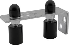 img 3 attached to 🚪 Gate Guide Adjustable: Smooth Black Nylon Double Roller & Zinc Plated 90° L Wall Mount Bracket for Sliding Gates and Rolling Doors — The Ultimate Solution