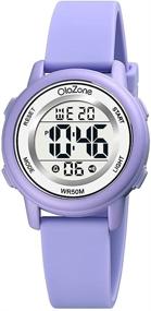 img 4 attached to Digital Watch for Girls with 7-Color Flashing Light, Water Resistance of up to 164FT, and Alarm, Ideal for Ages 5-10 - Model 1721