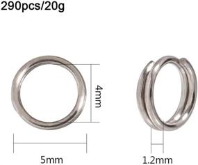 img 3 attached to 🔗 SEO-Optimized: PandaHall Elite 290 Pieces 5mm 16-Gauge 304 Stainless Steel Split Rings - Double Loop Jump Rings for Earrings, Bracelets, Necklaces - DIY Jewelry Crafting Supplies