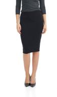 👗 esteez women's knee length ponte pencil skirt with tummy control - houston logo